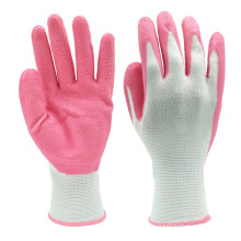 Palm Coated Children Garden Work Gloves Foam Latex Nylon 13G Elastic Knitted Cuff OEM